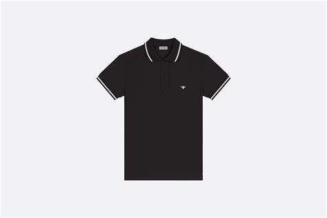 dior polo shirt bee|Polo Shirt with Bee Embroidery Black Cotton Piqué .